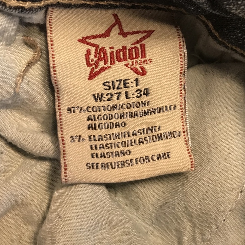 L.A. Idol Jeans Worn Size 1 Boot cut - Picture 6 of 8
